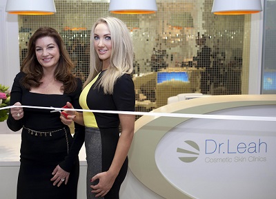 Dr Leah Totton and Karren Brady Cut the ribbon and open the clinic